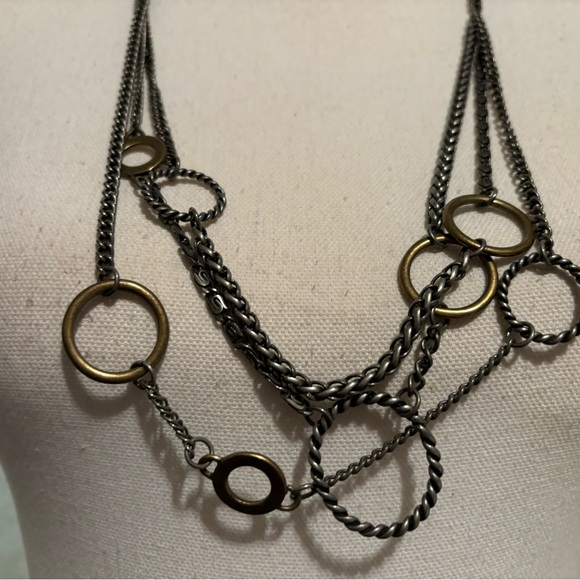 Vintage Park Lane unique multi layered circle link Necklace - Picture 4 of 12